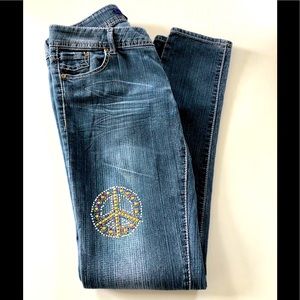 Embellished 5 pkt.skinny jean Size 9